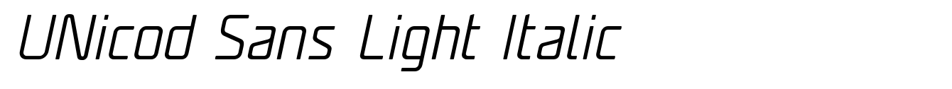 UNicod Sans Light Italic